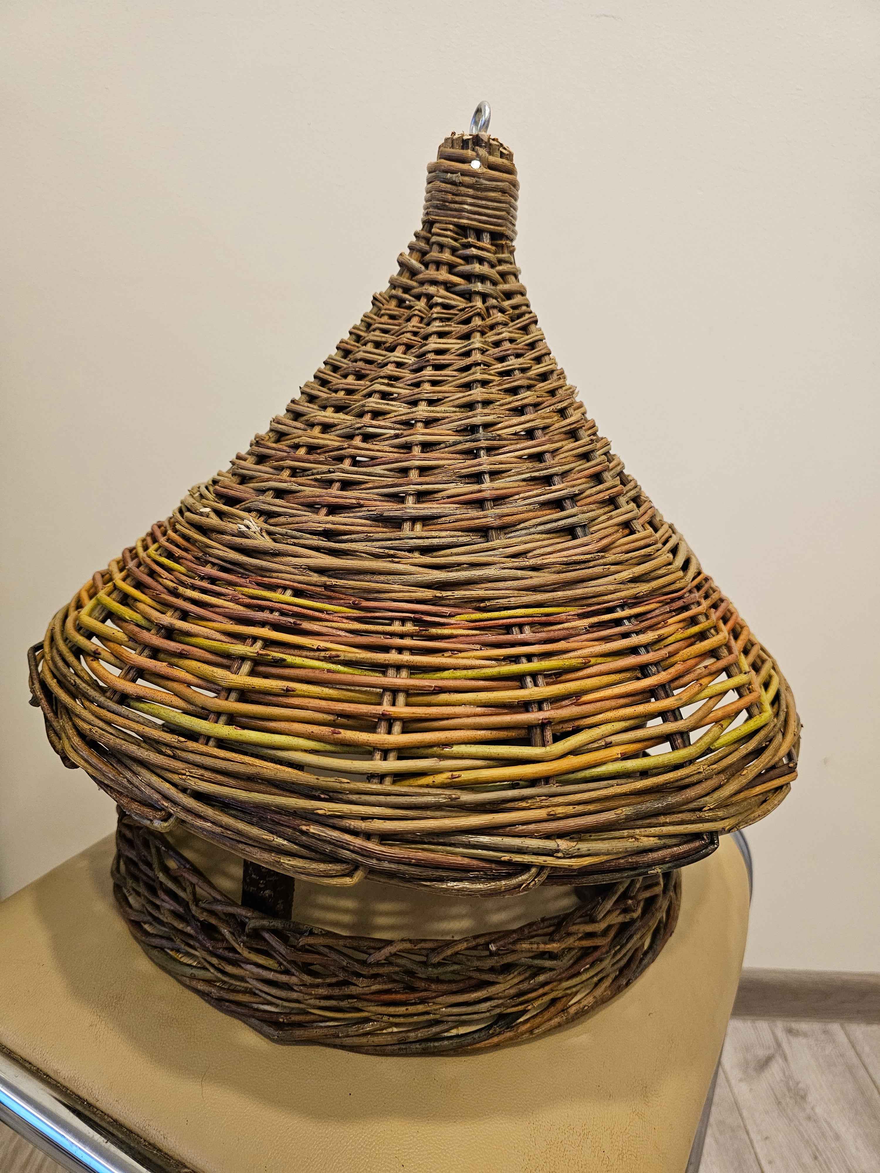 Wicker bird feeder 016b - NaturelyWoven wicker - handmade