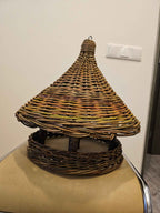 Wicker bird feeder 016b - NaturelyWoven wicker - handmade