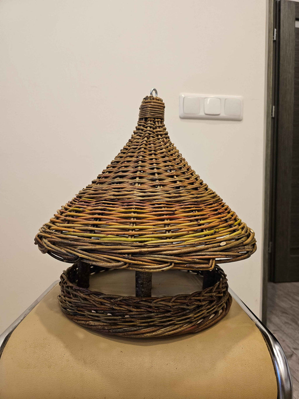 Wicker bird feeder 016b - NaturelyWoven wicker - handmade