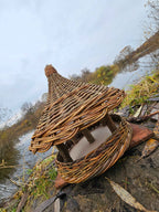 Wicker bird feeder 016b - NaturelyWoven wicker - handmade