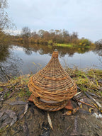 Wicker bird feeder 016b - NaturelyWoven wicker - handmade