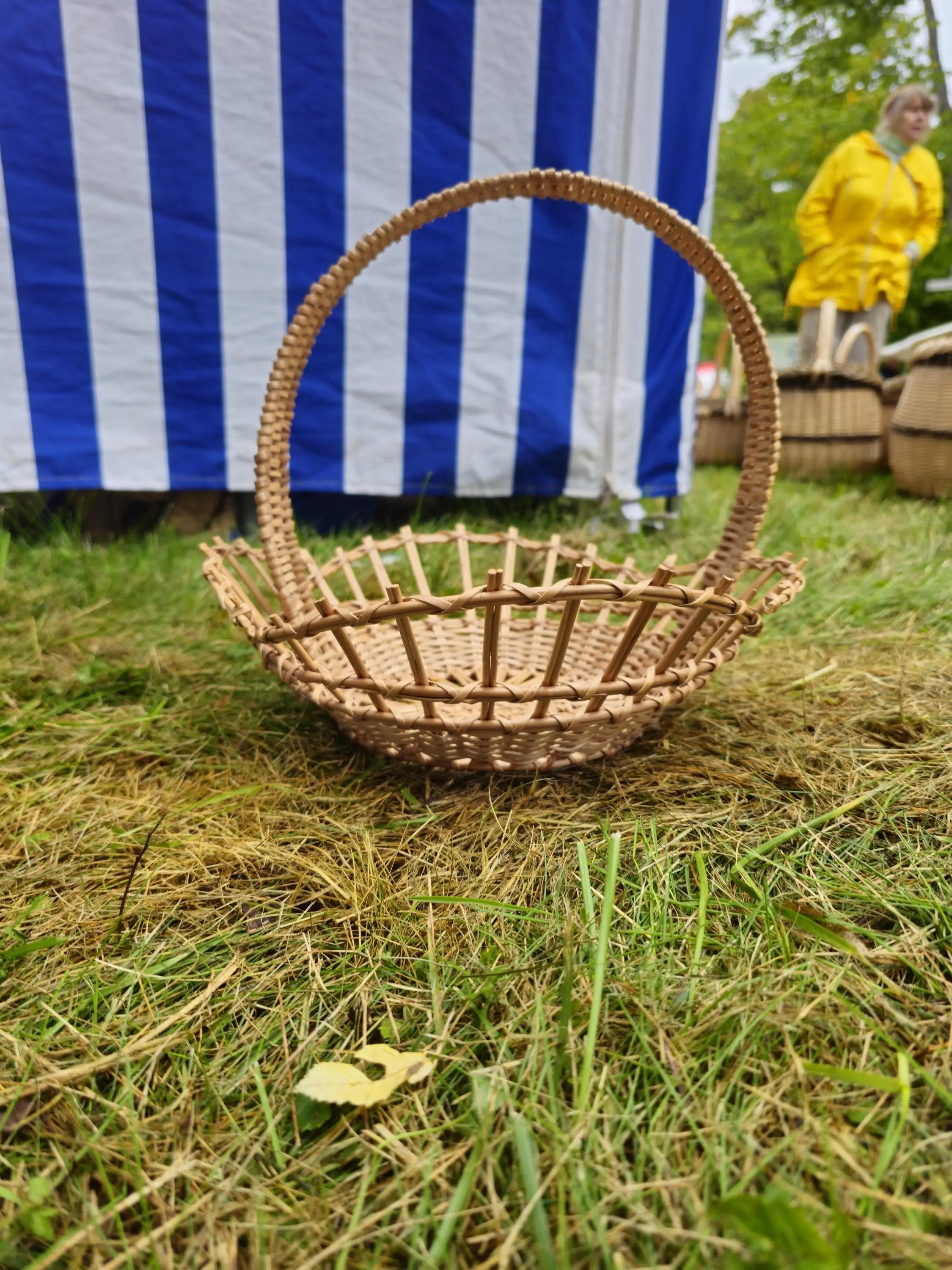Handwoven Wicker Display Tray - Rustic Centerpiece - NaturelyWoven