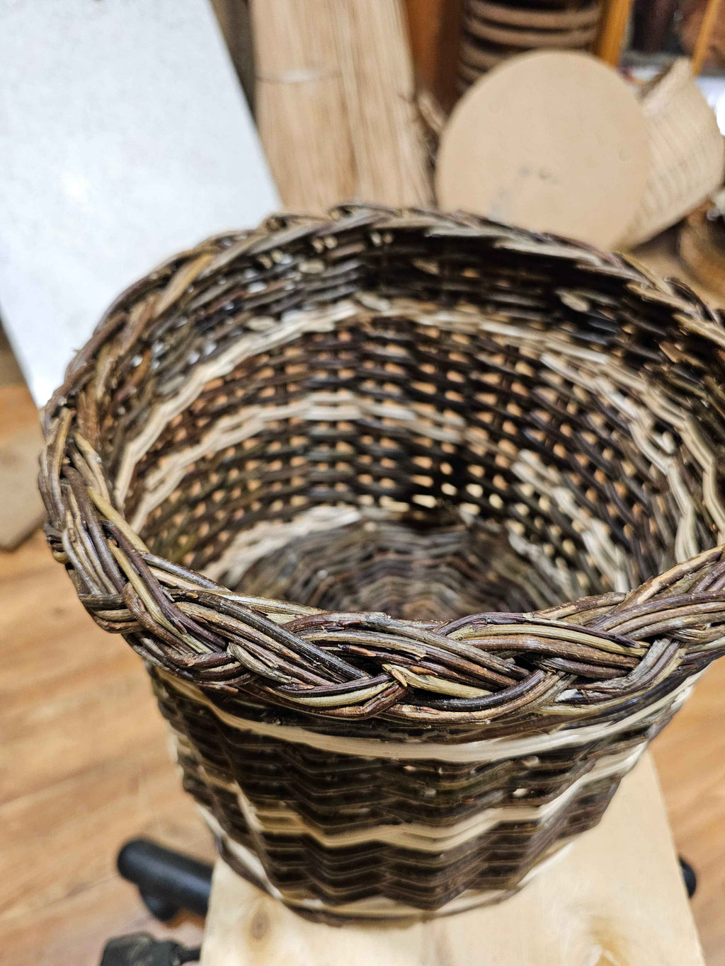 Wicker flower pot 043r - NaturelyWoven wicker - handmade