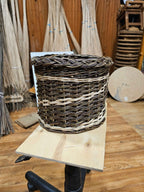 Wicker flower pot 043r - NaturelyWoven wicker - handmade