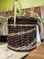 Wicker flower pot 043r - NaturelyWoven wicker - handmade