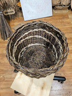 Wicker flower pot 043r - NaturelyWoven wicker - handmade