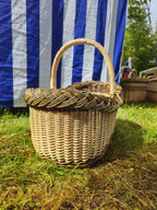 Wicker basket 025r - NaturelyWoven wicker - handmade