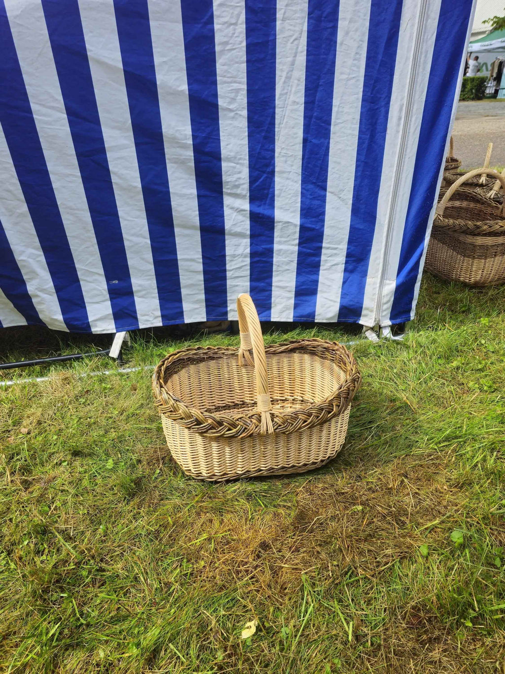 Wicker basket 025r - NaturelyWoven wicker - handmade