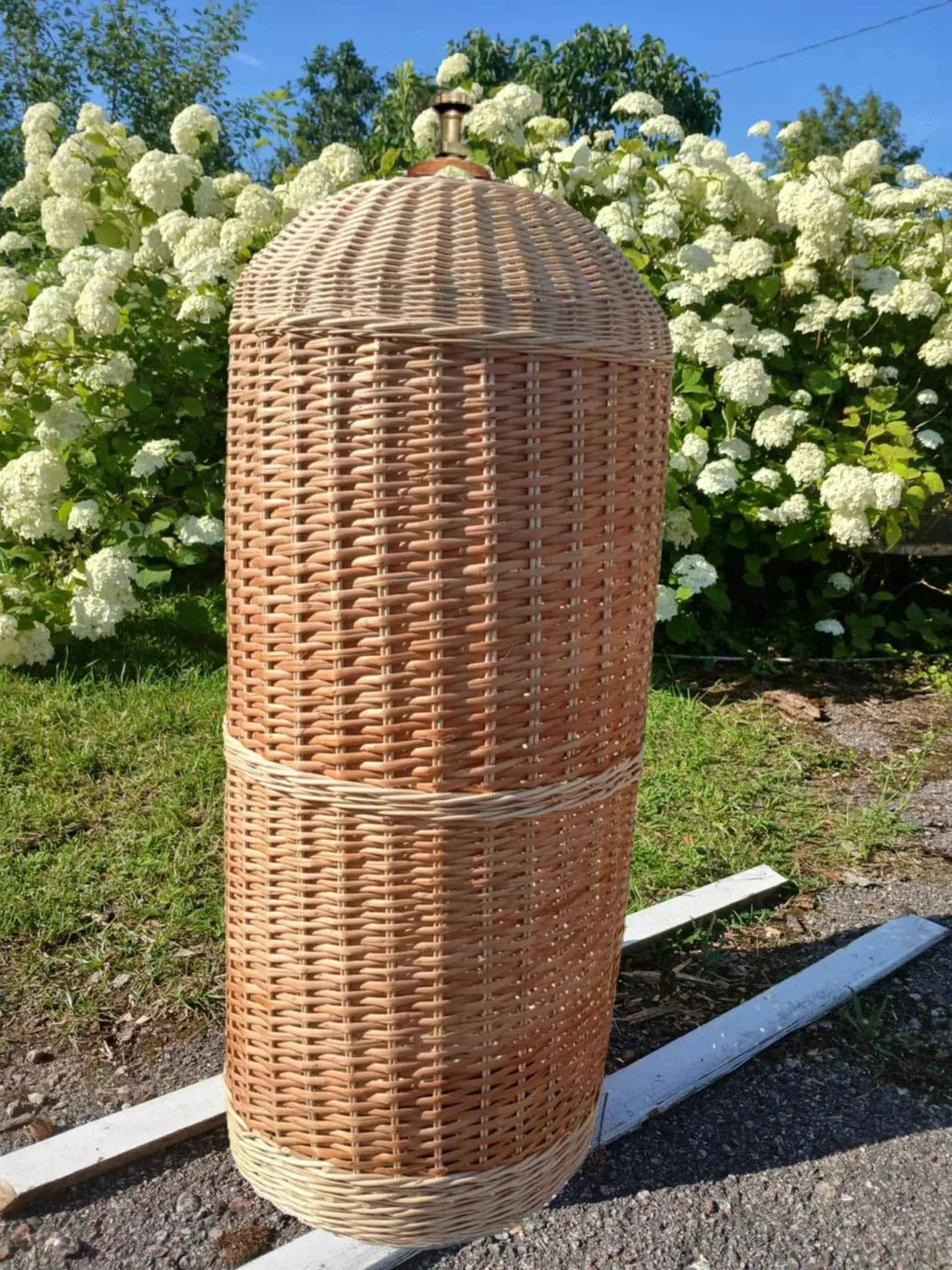 Wicker gas cylinder cover 034b - NaturelyWoven wicker - handmade