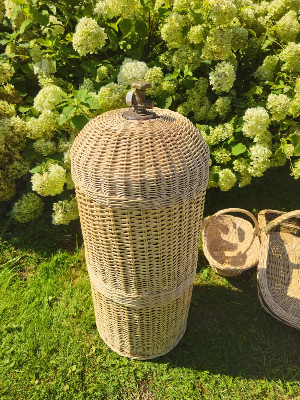 Wicker gas cylinder cover 034b - NaturelyWoven wicker - handmade