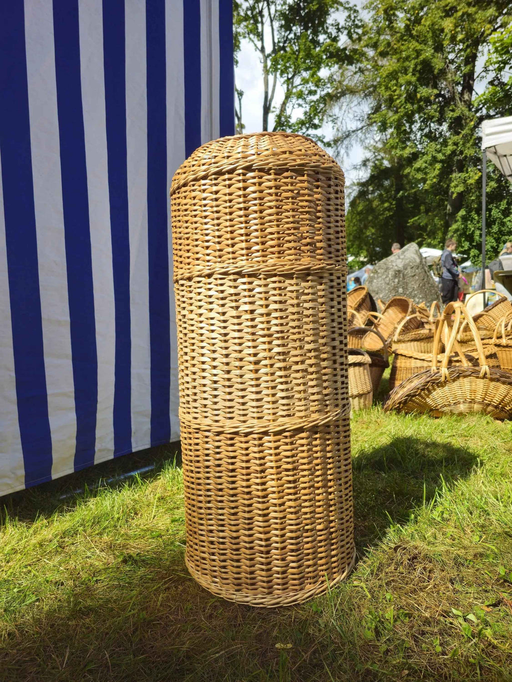 Wicker gas cylinder cover 012r - NaturelyWoven wicker - handmade