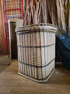 Handmade Large Willow Laundry Hamper with Lid - NaturelyWoven