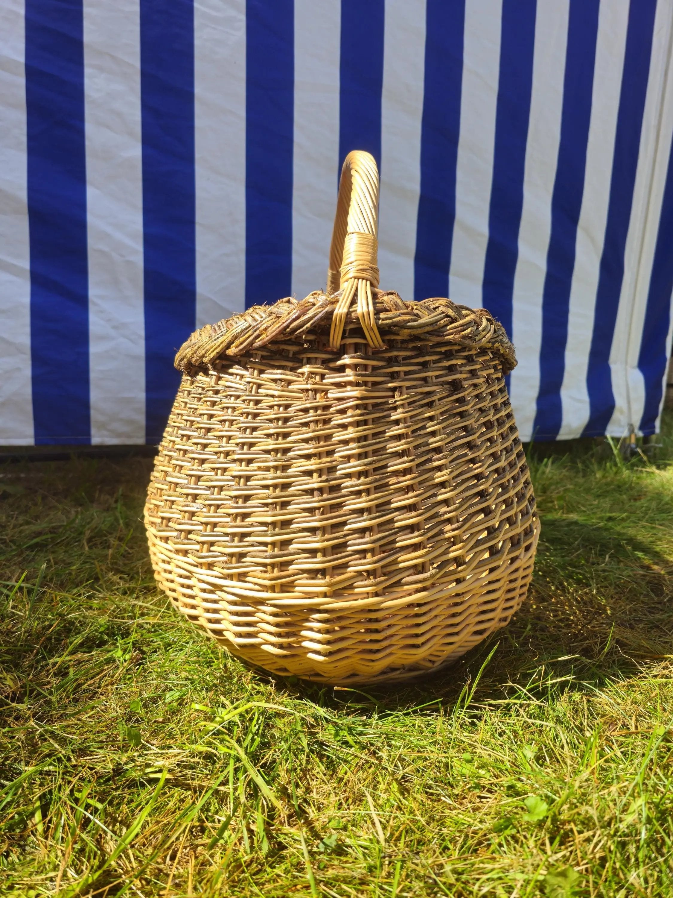 Handwoven Willow Mushroom Foraging Basket - NaturelyWoven