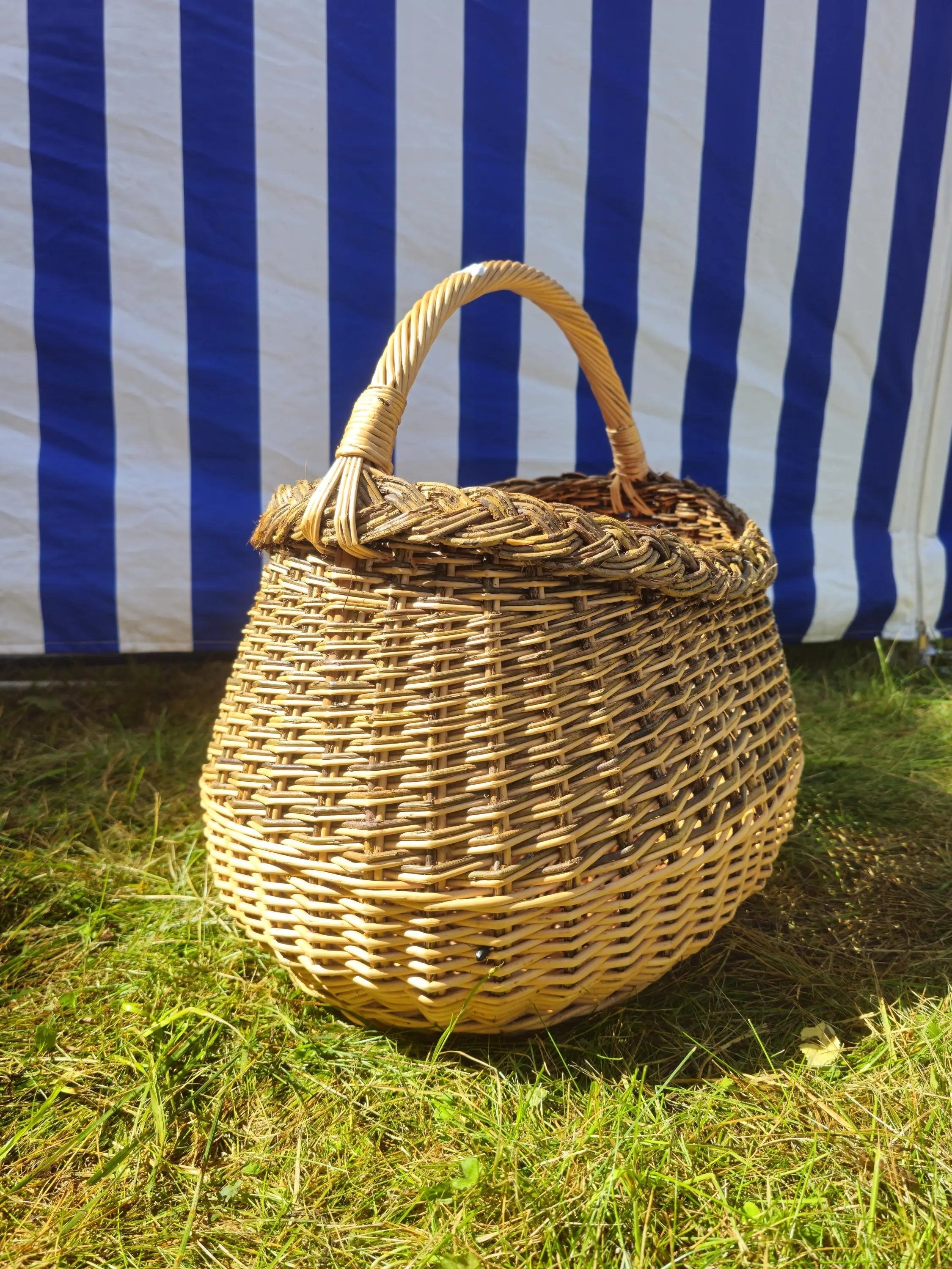 Handwoven Willow Mushroom Foraging Basket - NaturelyWoven