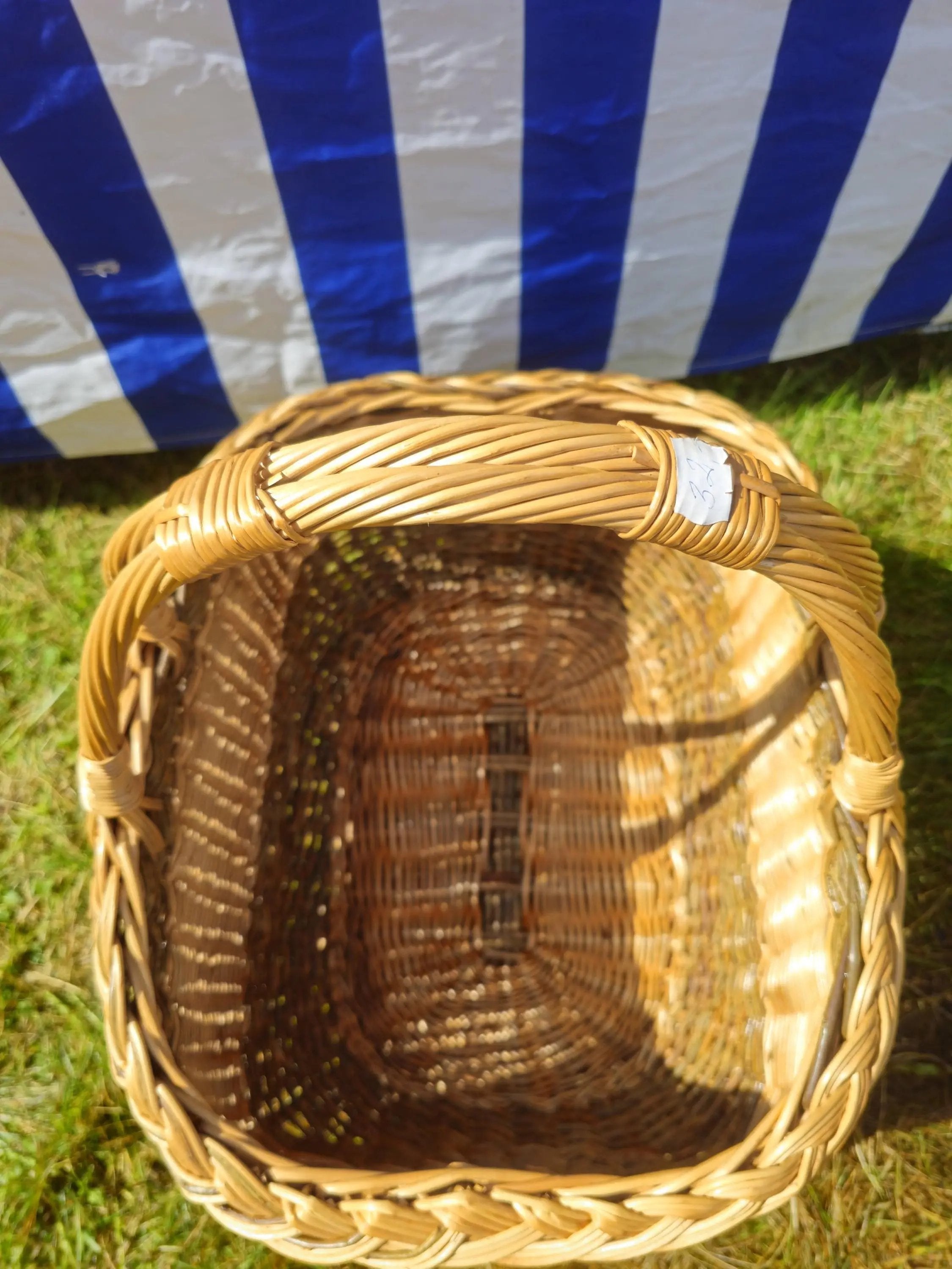Wicker Mushroom Basket – Handwoven Willow Basket with Thick Braided Edge - NaturelyWoven
