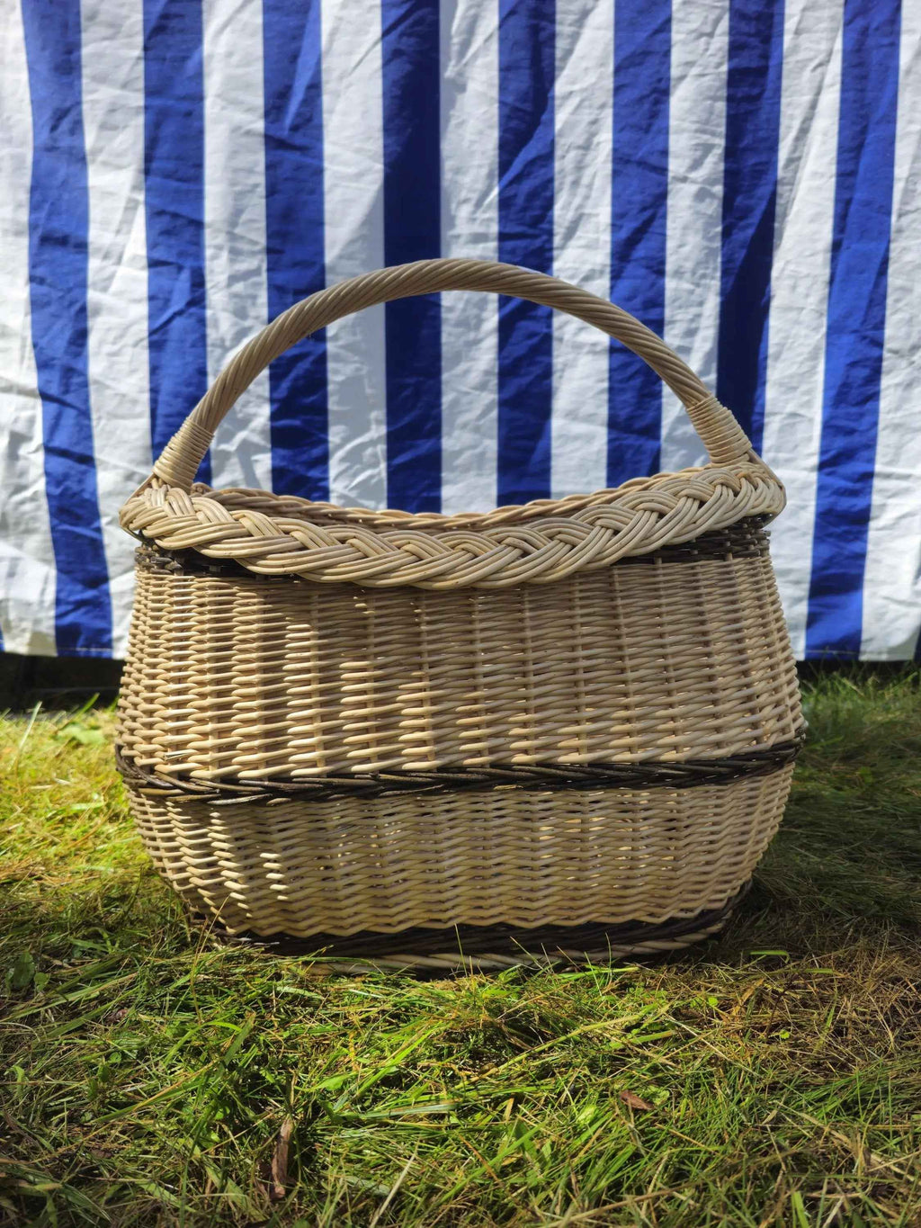 Wicker basket 027r - NaturelyWoven wicker - handmade
