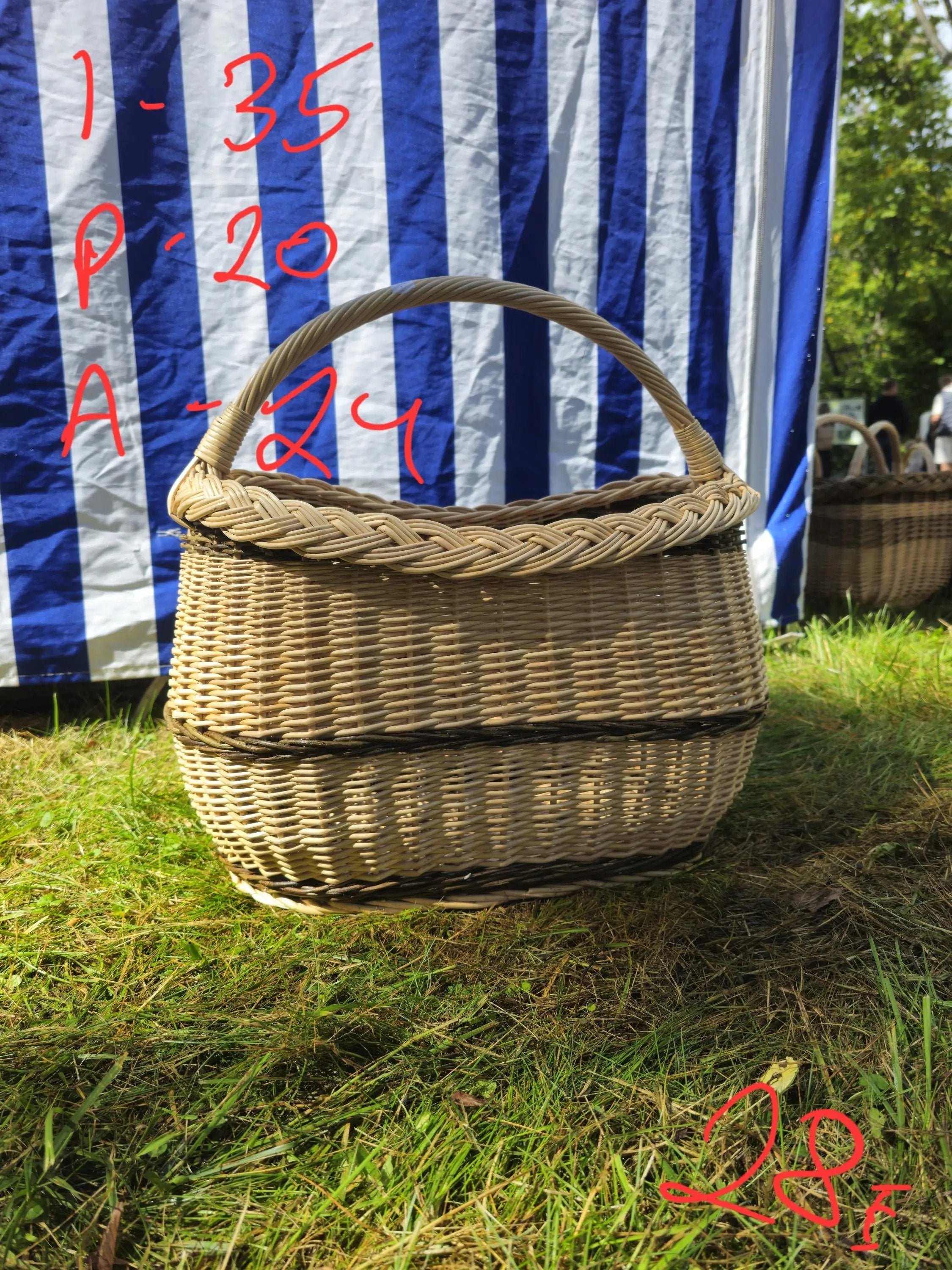 Rustic Willow Oval Basket - Handcrafted for Picnic Goodies - NaturelyWoven