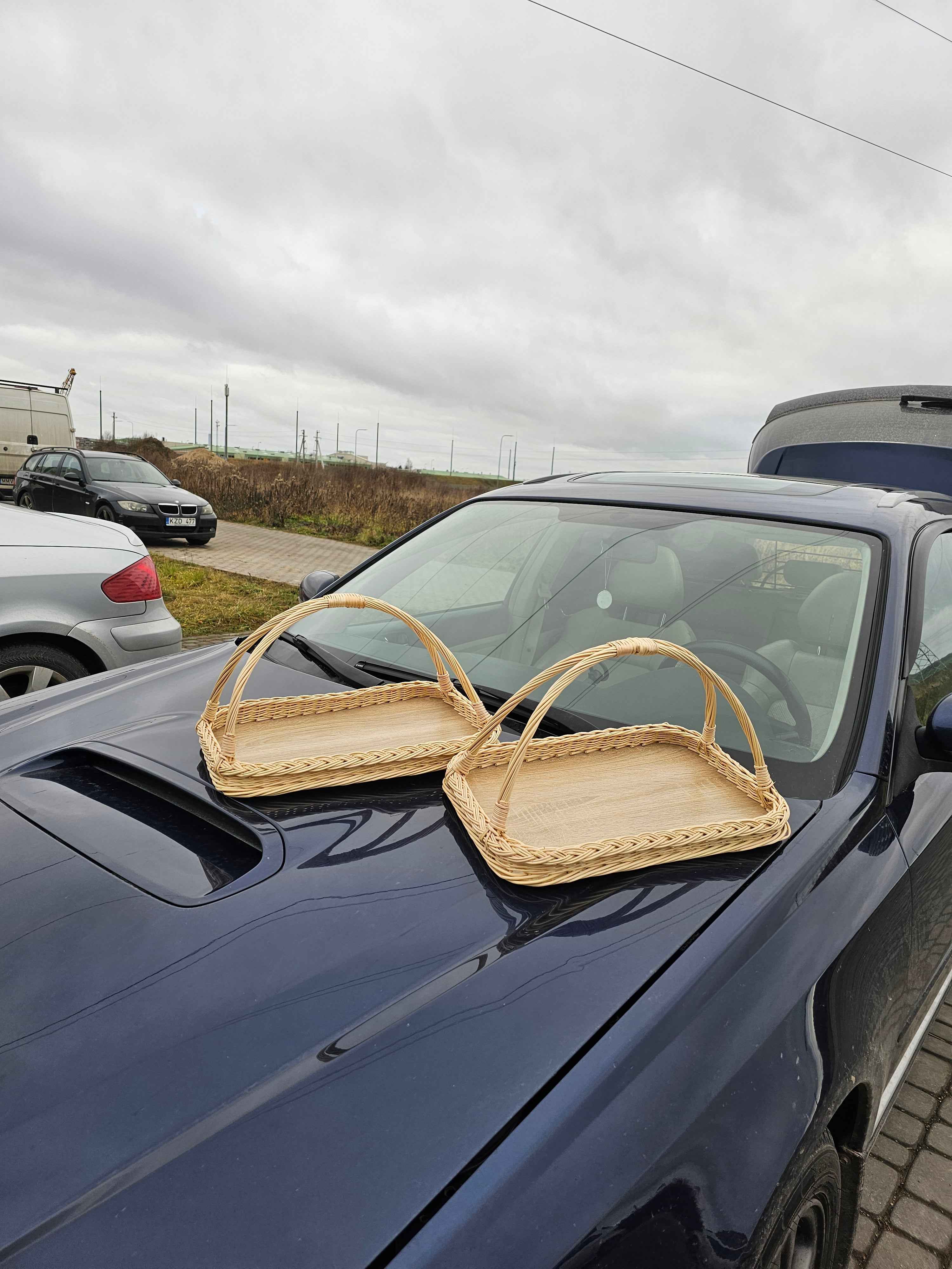 Wicker serving tray 002b - NaturelyWoven wicker - handmade