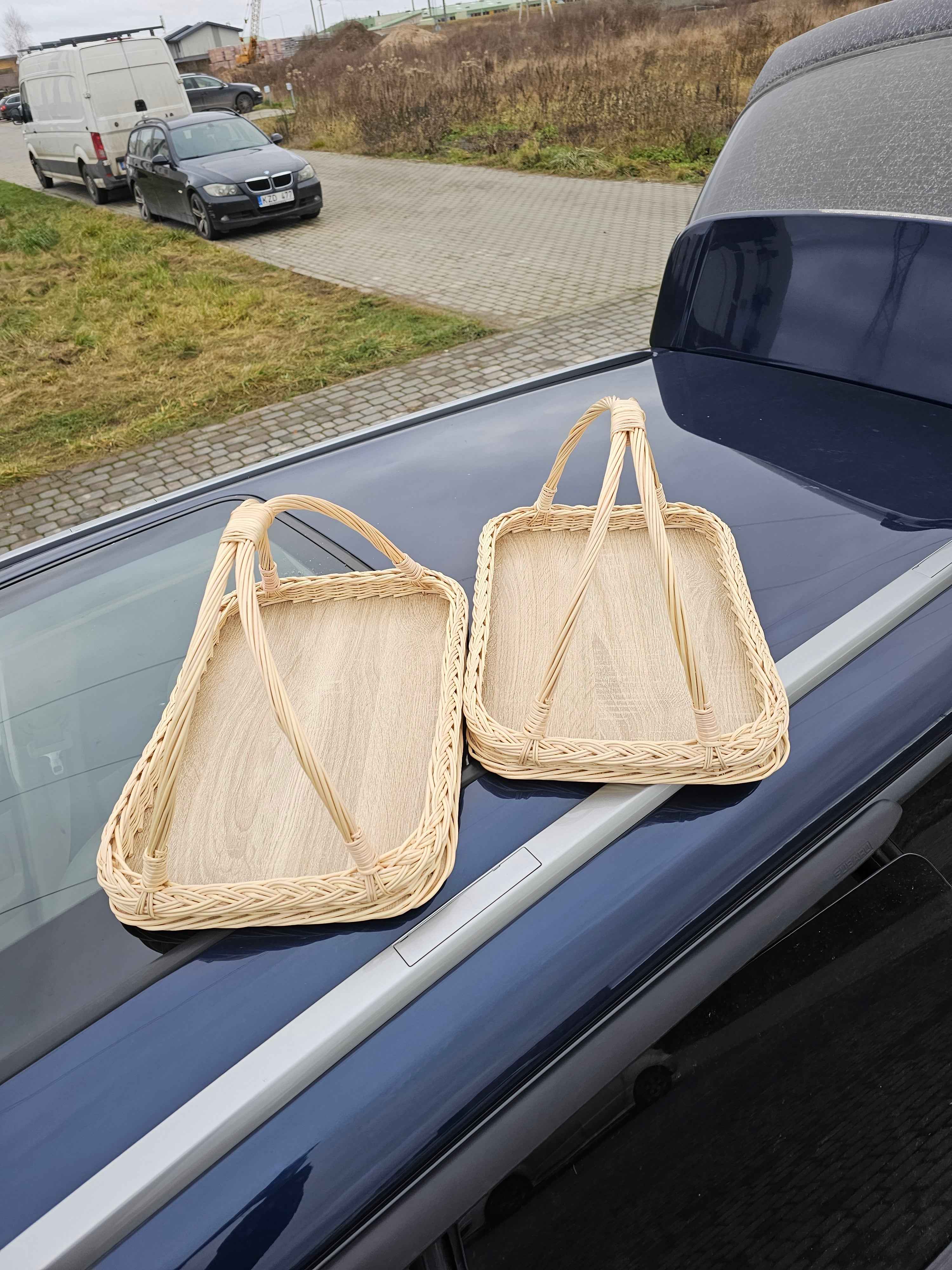 Wicker serving tray 002b - NaturelyWoven wicker - handmade