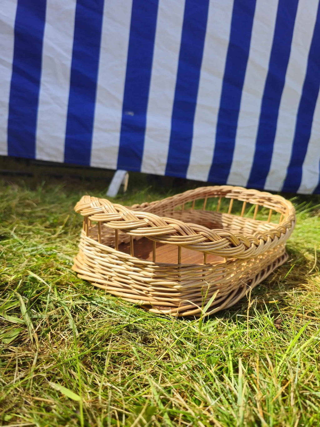 Wicker serving tray 007r - NaturelyWoven wicker - handmade