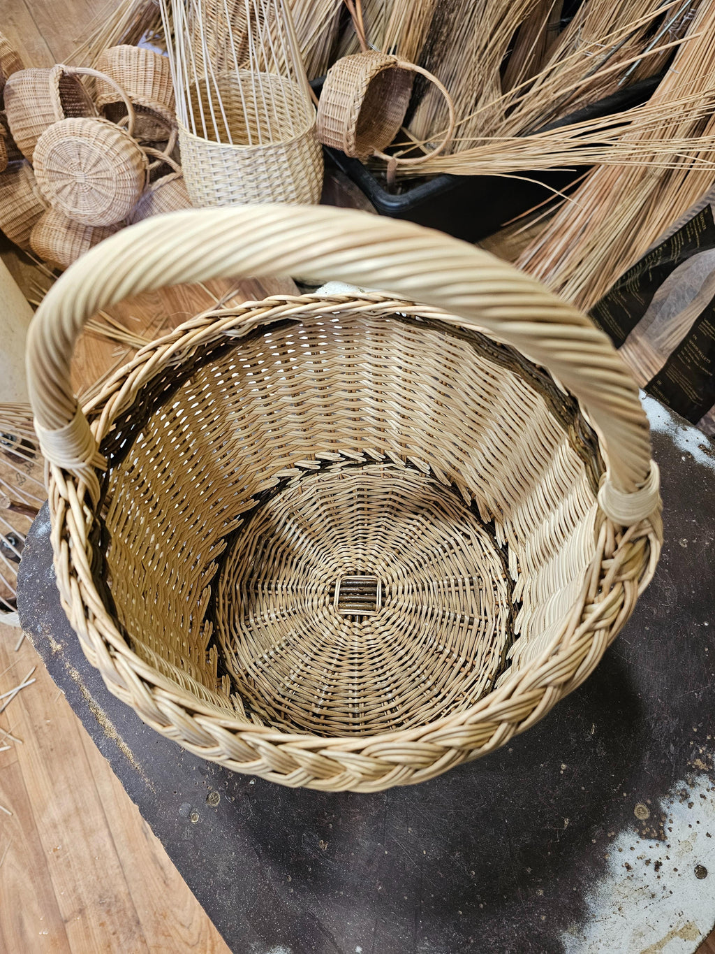 Sandėliavimo pintinė su aukšta rankena — daiktų pintinė, 6 nuotrauka