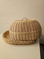 Wicker tray with lid 038b - NaturelyWoven wicker - handmade