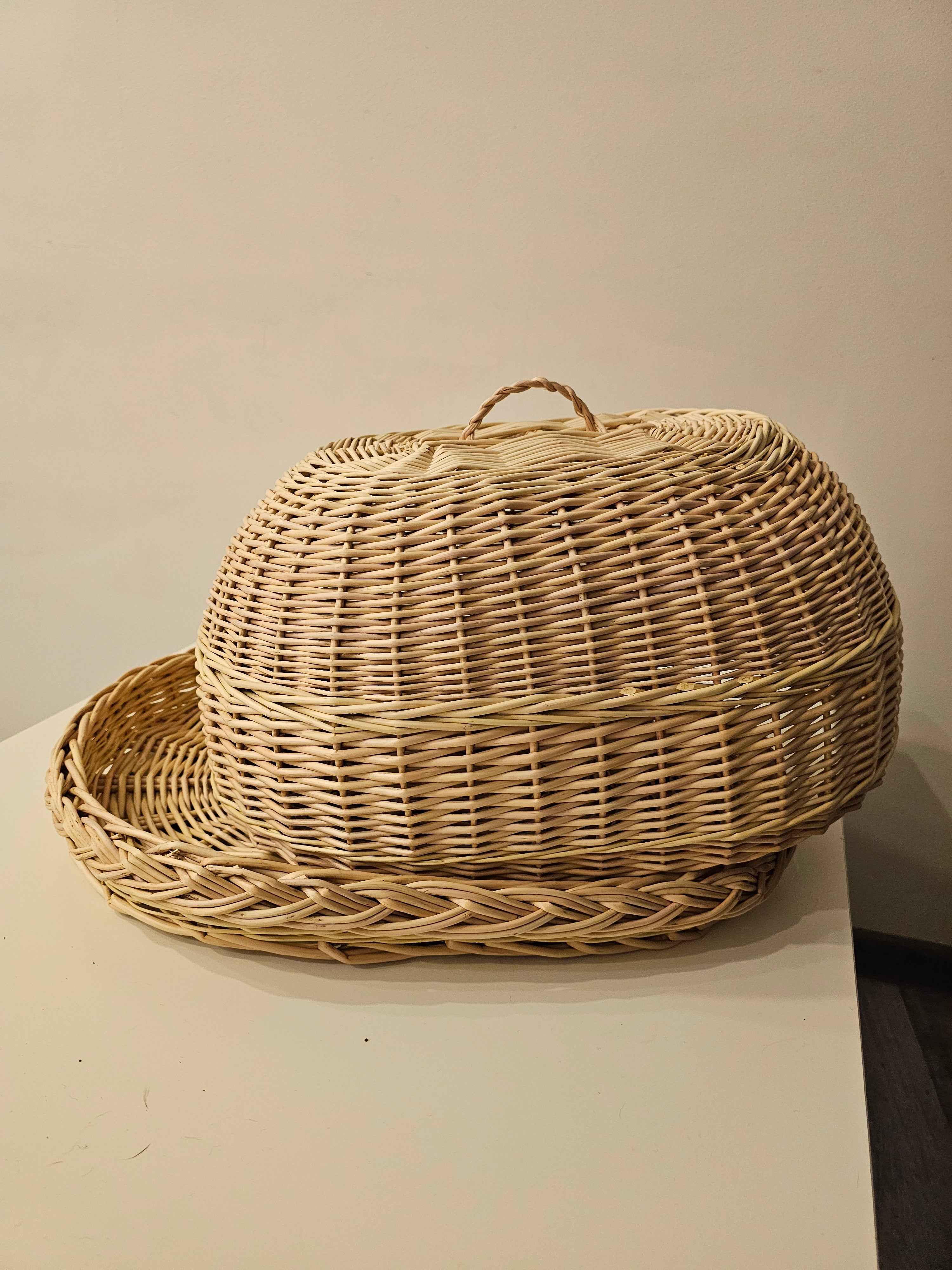 Wicker tray with lid 038b - NaturelyWoven wicker - handmade