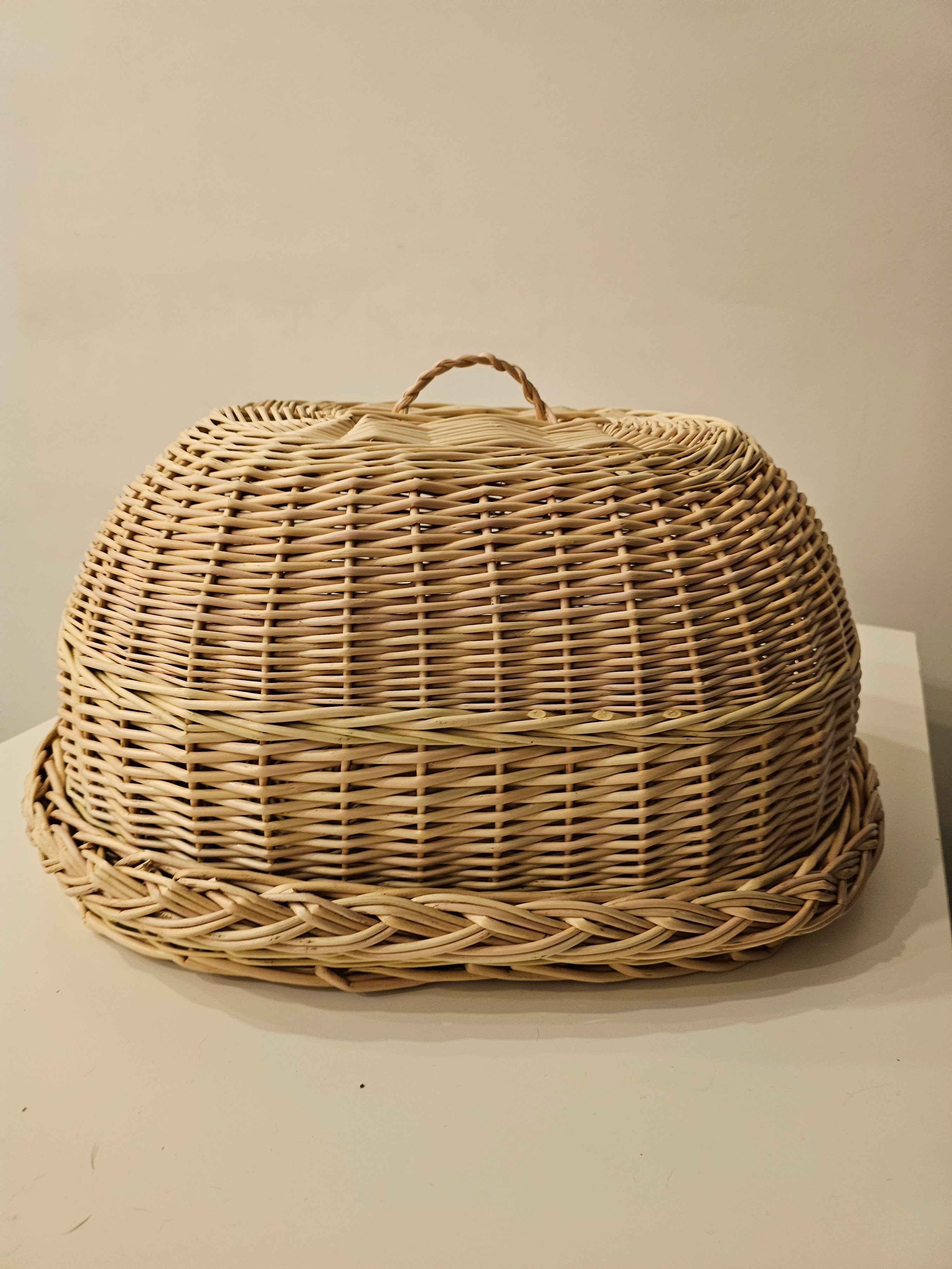 Wicker tray with lid 038b - NaturelyWoven wicker - handmade