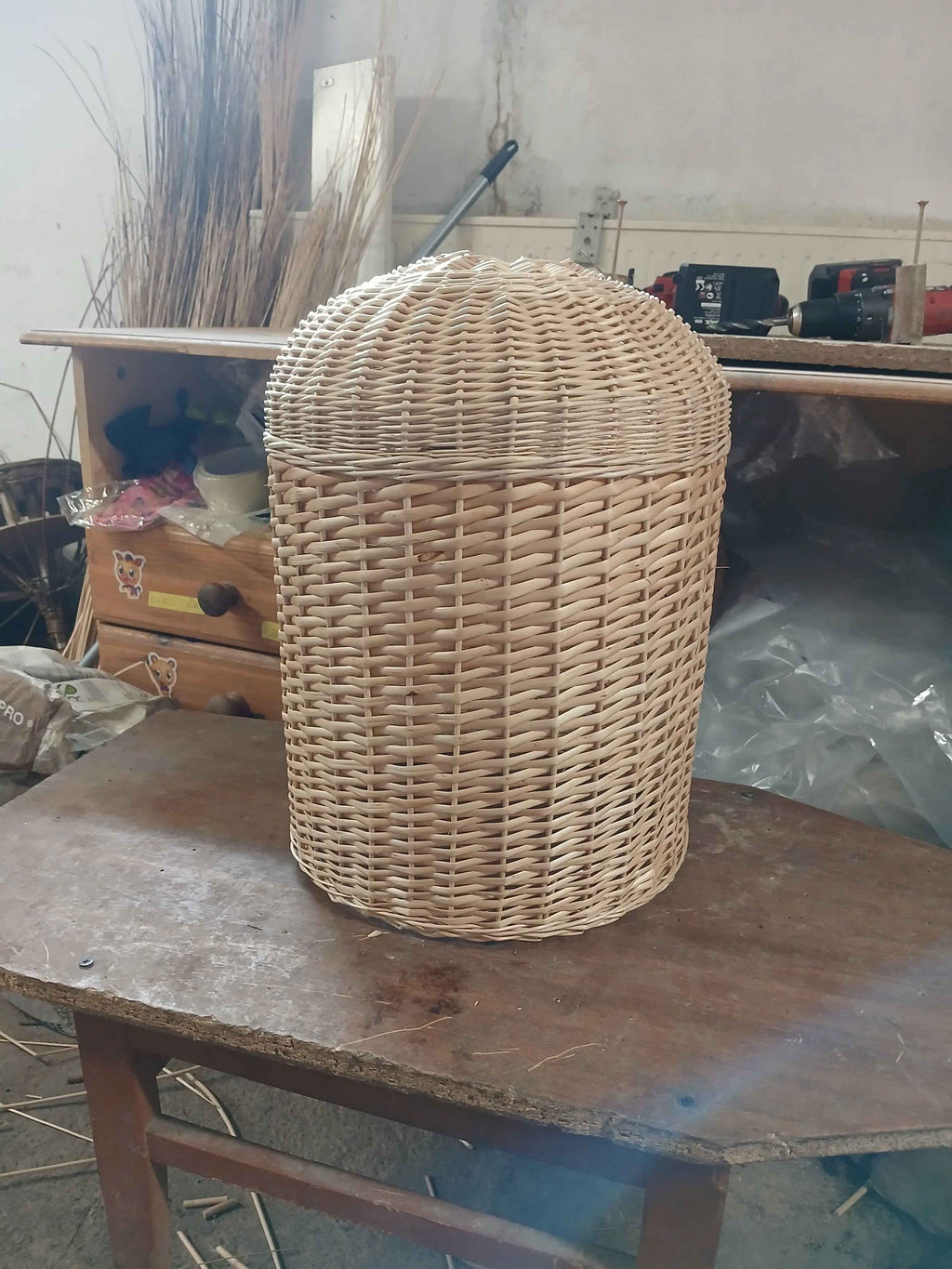Wicker water bottle cover 008b - NaturelyWoven wicker - handmade