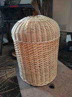 Wicker water bottle cover 008b - NaturelyWoven wicker - handmade