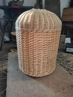 Wicker water bottle cover 008b - NaturelyWoven wicker - handmade