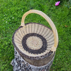 Flower girl basket 035b - NaturelyWoven wicker - handmade