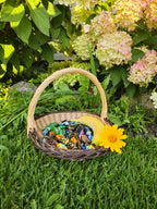 Flower girl basket 035b - NaturelyWoven wicker - handmade